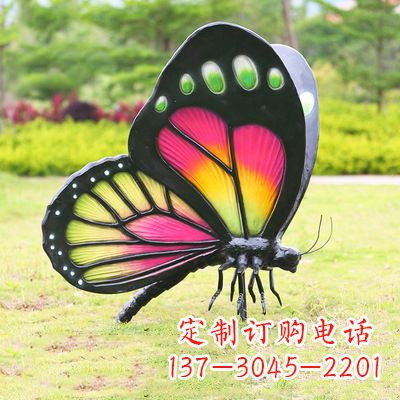 湖州仿真蝴蝶_品红色款405x78x110