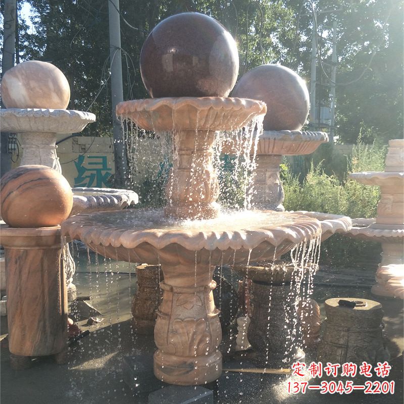 湖州福气无限,风水球石雕塑