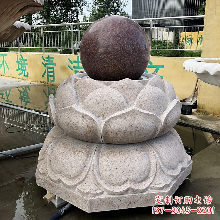 湖州金色彩绘风水球雕塑