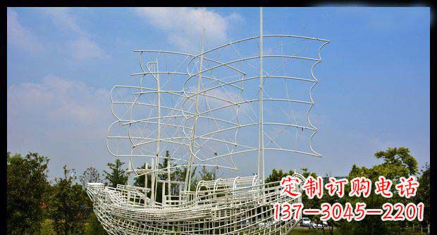 湖州唯美不锈钢帆船雕塑