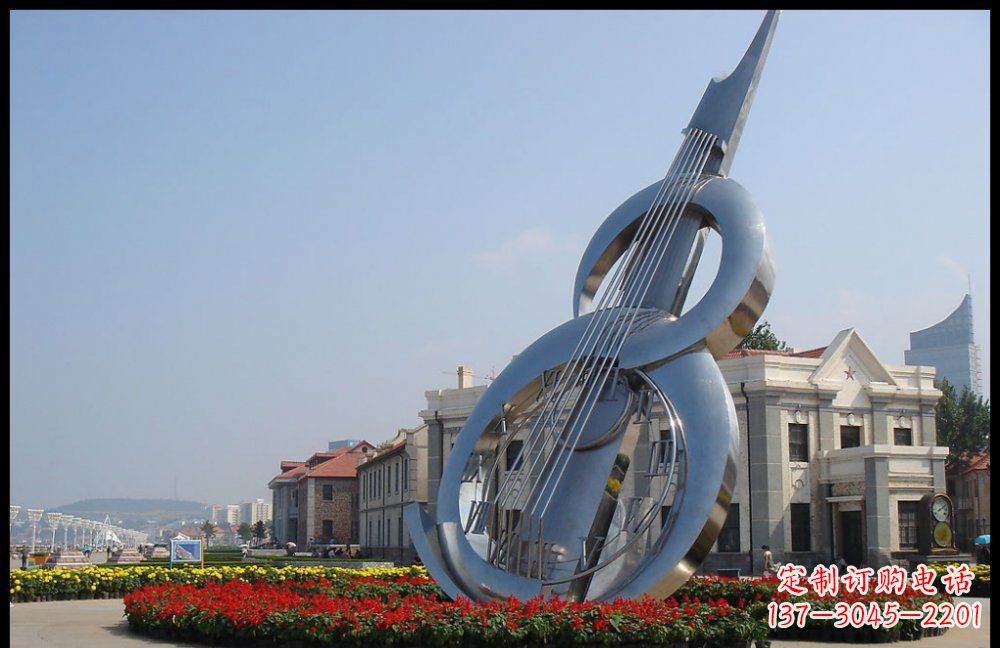 湖州YFZD-001不锈钢抽象大提琴雕塑