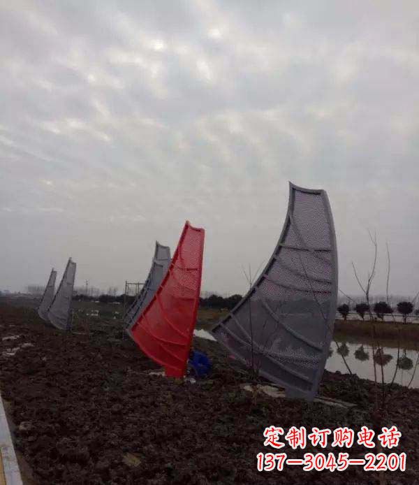 湖州不锈钢抽象帆船雕塑