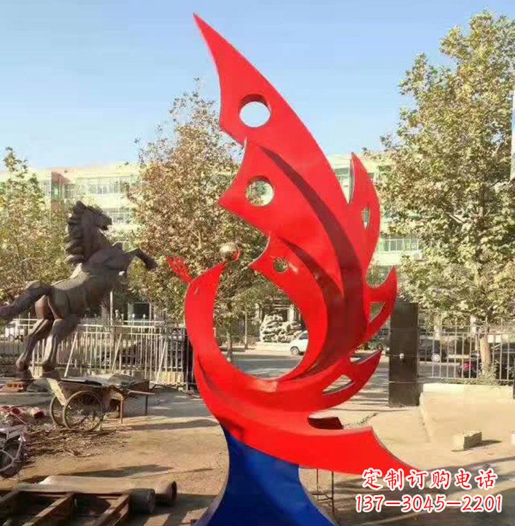 湖州艺术精美的不锈钢凤凰雕塑