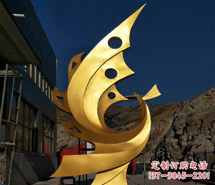 湖州精美不锈钢抽象凤凰景观雕塑