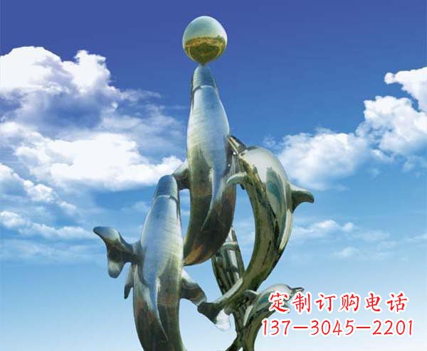 湖州有定制|不锈钢|大型海豚雕塑