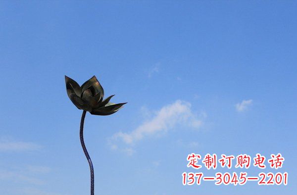 湖州公园不锈钢荷花雕塑