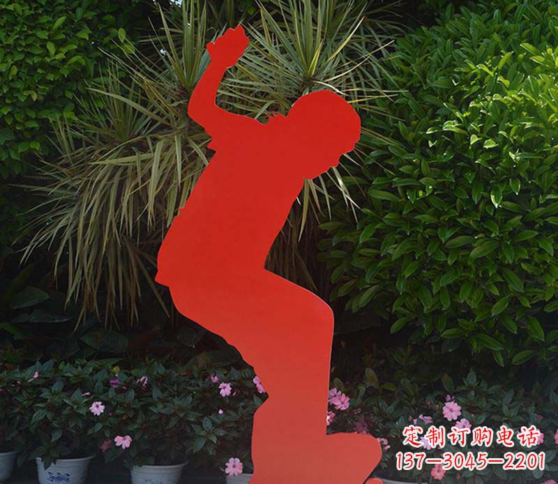 湖州不锈钢男孩滑板雕塑
