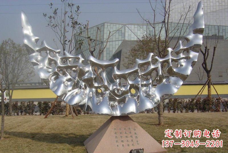 湖州新款不锈钢月亮景观雕塑