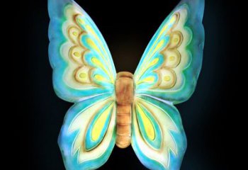 湖州 大号蓝色发光蝴蝶塑像
