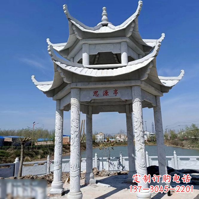 湖州公园大理石凉亭