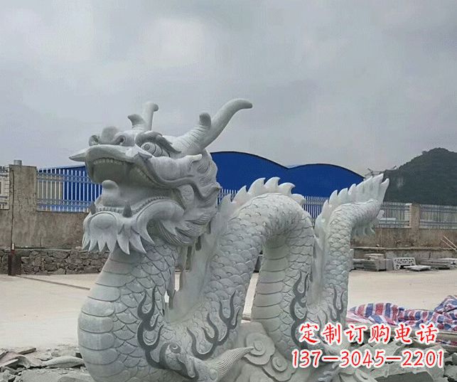 湖州大理石生肖龙景观石雕
