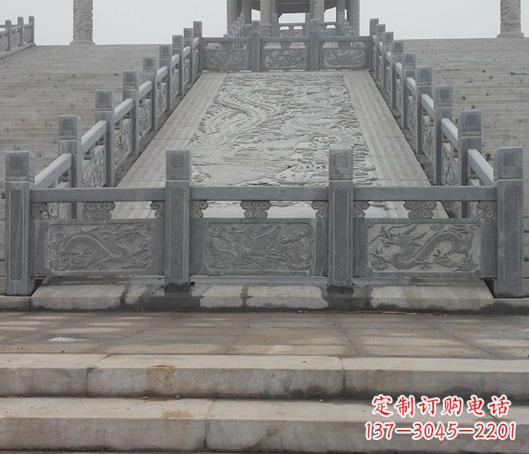 湖州公园仿古石栏板景观石雕 (6)