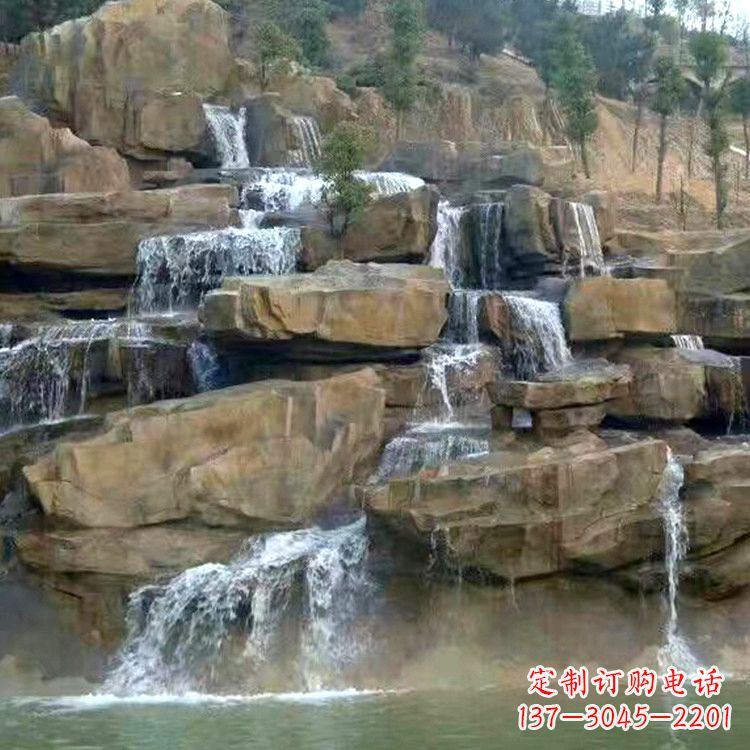 湖州中领雕塑公园假山流水景观雕塑
