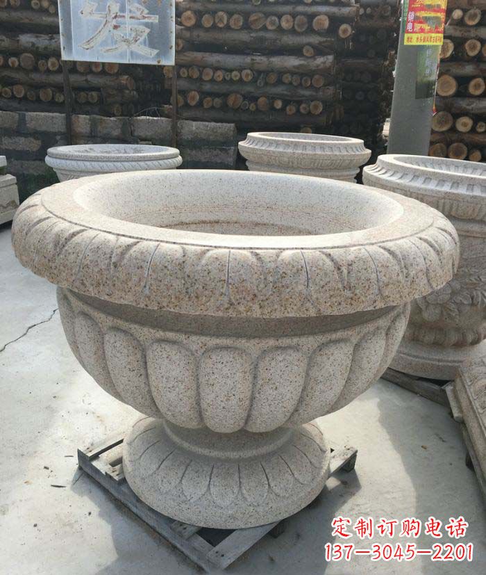 湖州高质量大理石花盆石雕