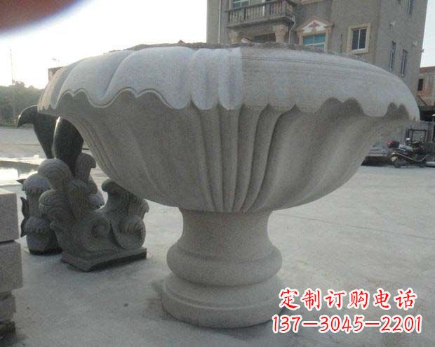 湖州高端大理石花盆雕塑