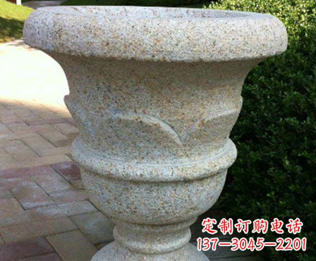 湖州大理石花盆石雕,为您的景观添色彩