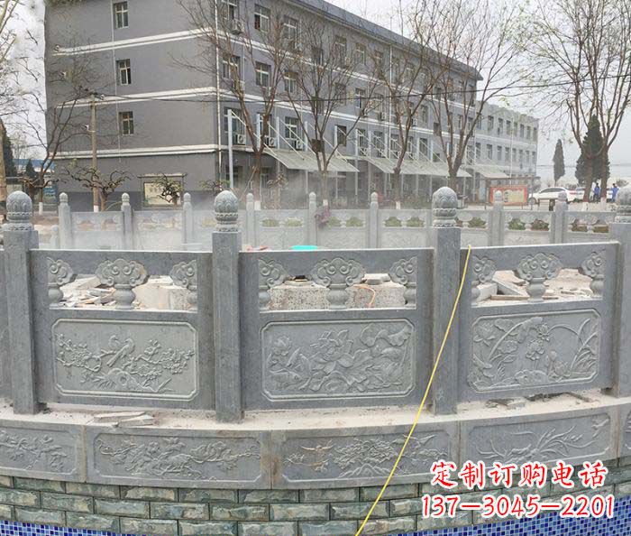 湖州公园景观大理石栏板雕塑