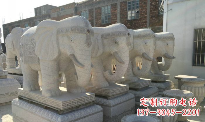 湖州缅甸大理石缅甸大象雕塑