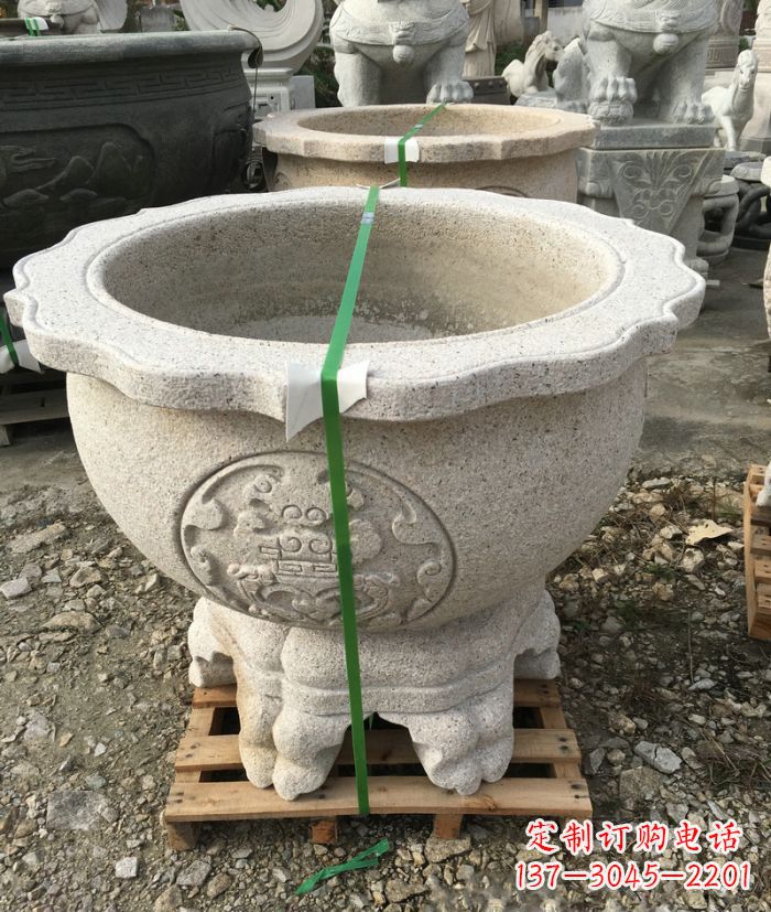 湖州高品质大理石水缸雕塑