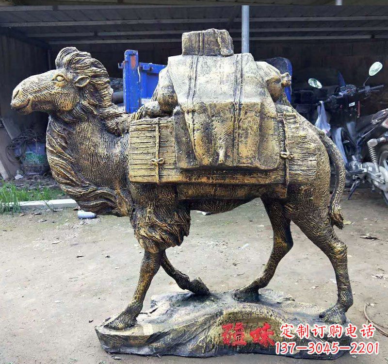 湖州新颖华丽的骆驼铜雕定制