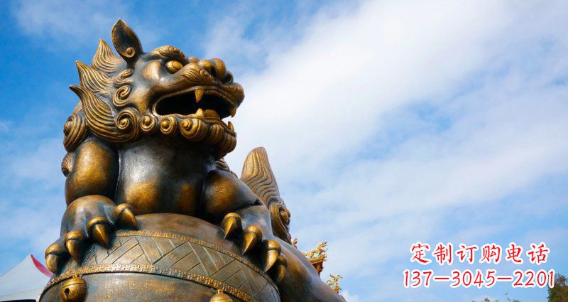 湖州大型铜雕狮子景观装置