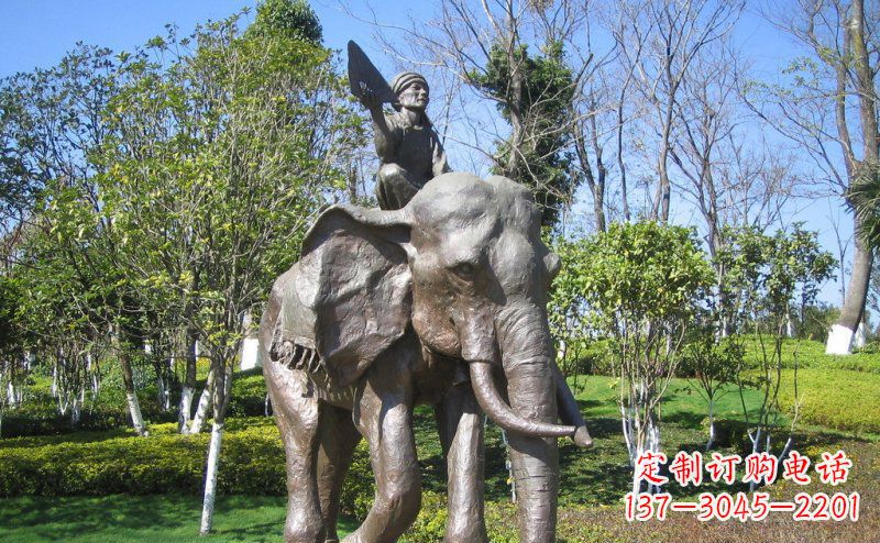 湖州 令人惊叹的大象铜雕塑
