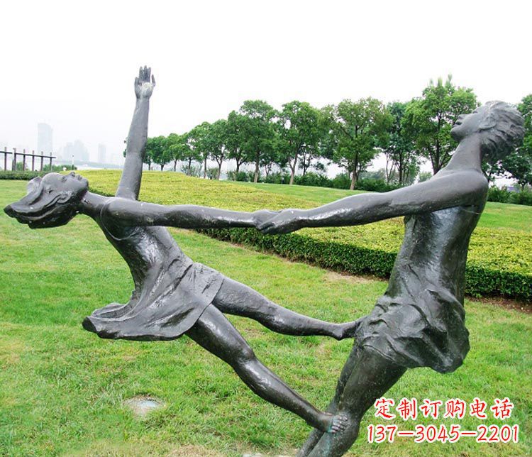 湖州中领雕塑定制风姿绰约的女孩铜雕