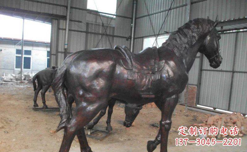 湖州公园铜马动物铜雕