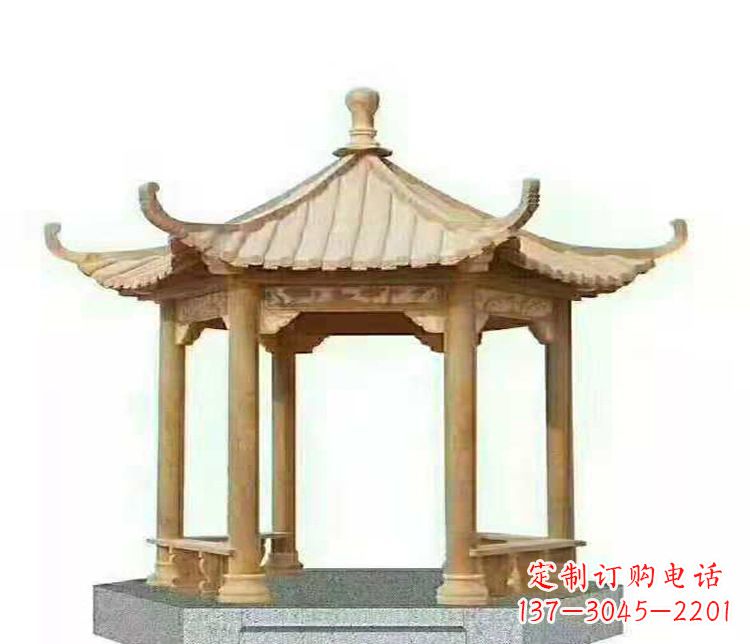 湖州晚霞凉亭石雕