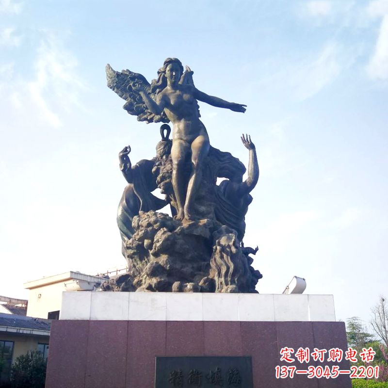 湖州雕刻传说——精卫填海景观雕塑