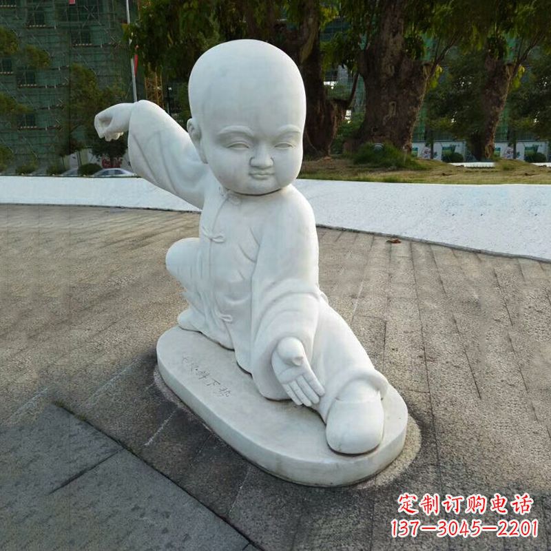 湖州瑞士艺术家精美制作的和尚汉白玉石雕塑