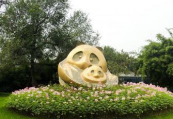 湖州熊猫雕塑 － 令公园增添无限活力