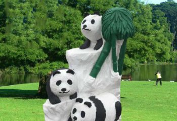 湖州公园大熊猫雕塑