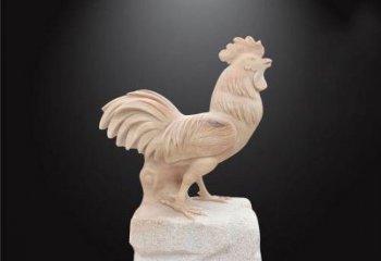 湖州公园动物公鸡石雕