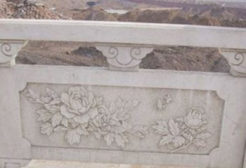 湖州牡丹花浮雕石栏板景观雕塑
