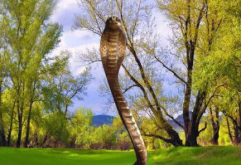 湖州铜质眼镜蛇动物雕塑