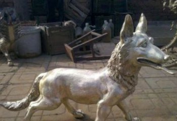 湖州铸铜小狗动物雕塑