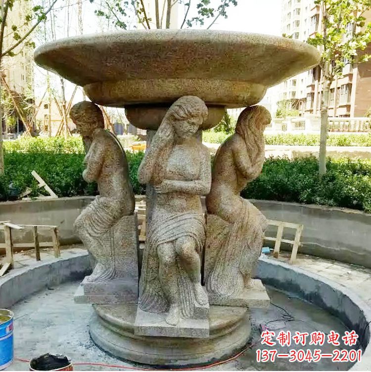 湖州古典石雕喷泉精美雕塑
