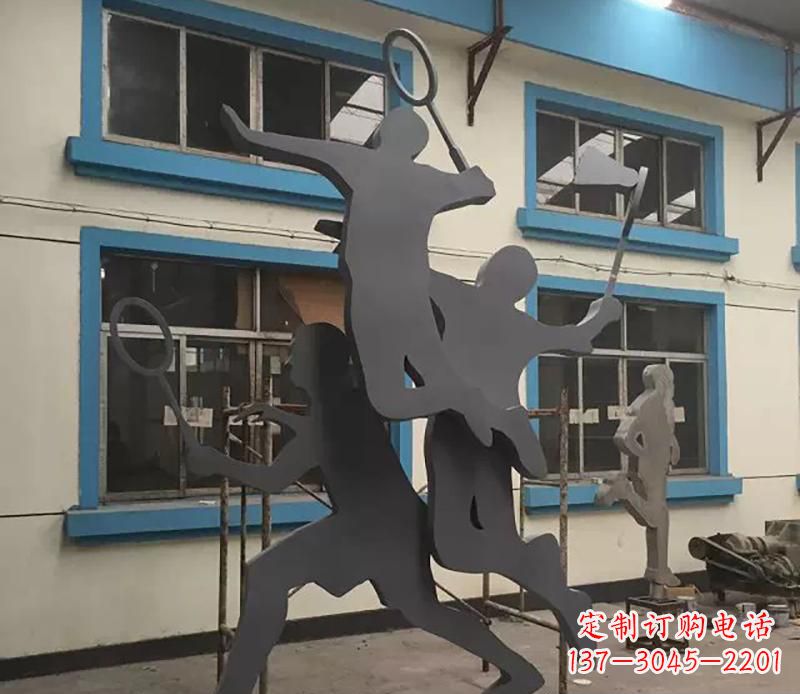 湖州不锈钢羽毛球运动雕塑