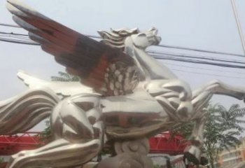 湖州流畅优美的不锈钢飞马雕塑