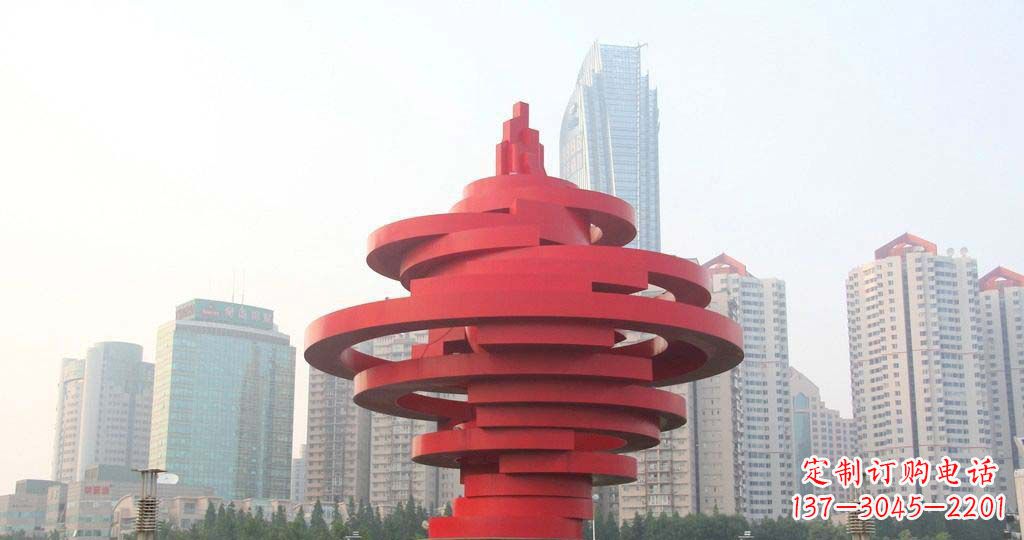 湖州广场不锈钢火炬雕塑