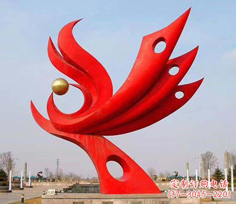 湖州中领雕塑——高质量的凤凰不锈钢雕塑