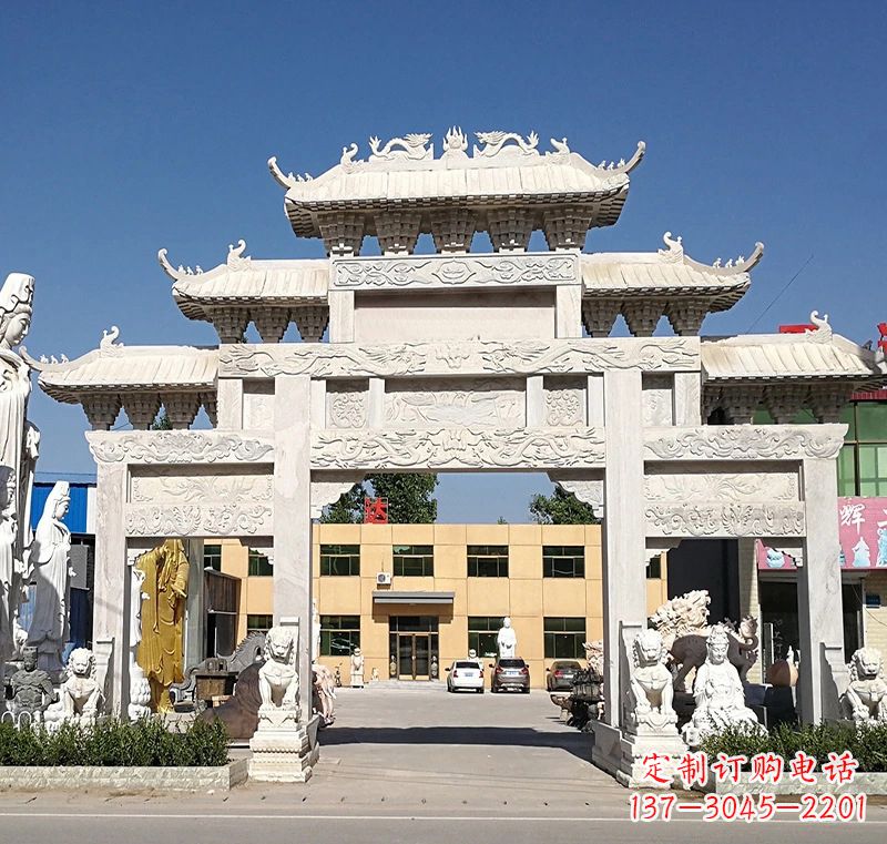 湖州广场石雕牌坊:品质卓越的牌坊雕塑