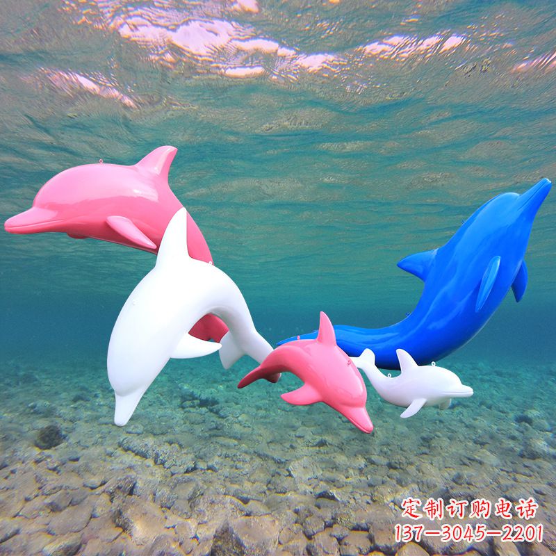 湖州海豚玻璃钢彩绘雕塑–彰显唯美与深情