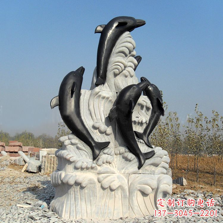 湖州中领雕塑公司推出一款新的艺术品——海豚石…