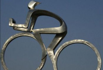 湖州不锈钢骑自行车雕塑