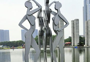 湖州优雅的不锈钢情侣跳舞雕塑