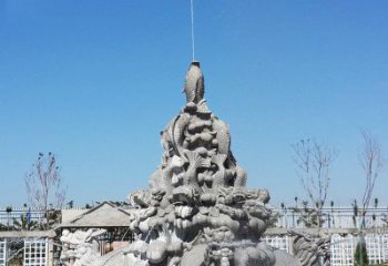 湖州令人称羡的广场龙龟喷泉石雕