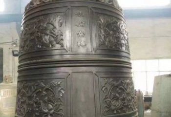 湖州国泰民安铜钟寺庙铜雕-传统工艺精美的铜钟雕塑