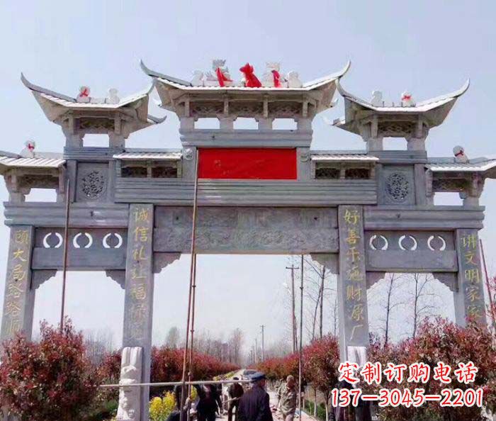 湖州传承经典,尊崇古风:牌坊石雕